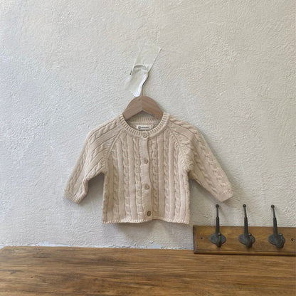 縄編みショコラニットカーディガン(3color)