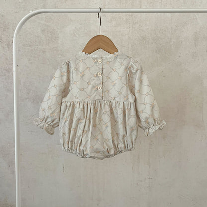 ヨーロピアン柄ロンパース