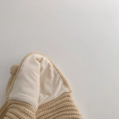 🅽🅴🆆 くま耳ニットフードマフラー(4color)