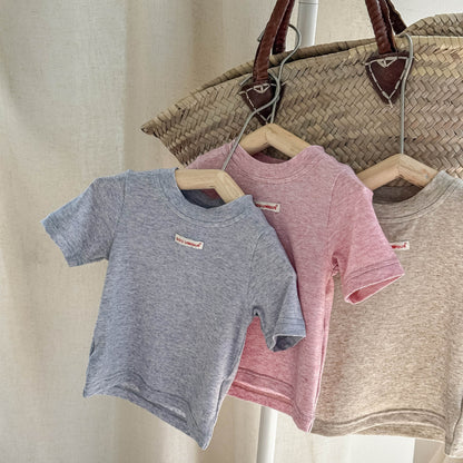 🅽🅴🆆 [3color / 80-130] 杢カラーシックサマーシャツ