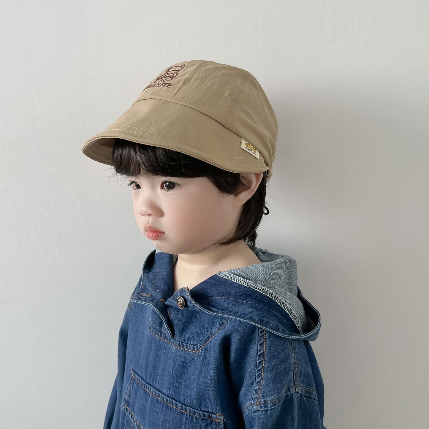 クマさん刺繍アーチキャップ(4color)