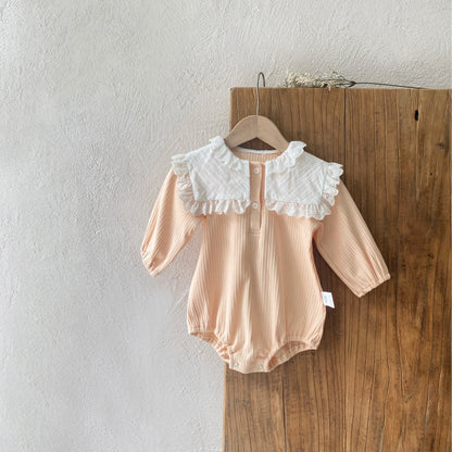 ダブルレースカラーリブロンパース(2color)