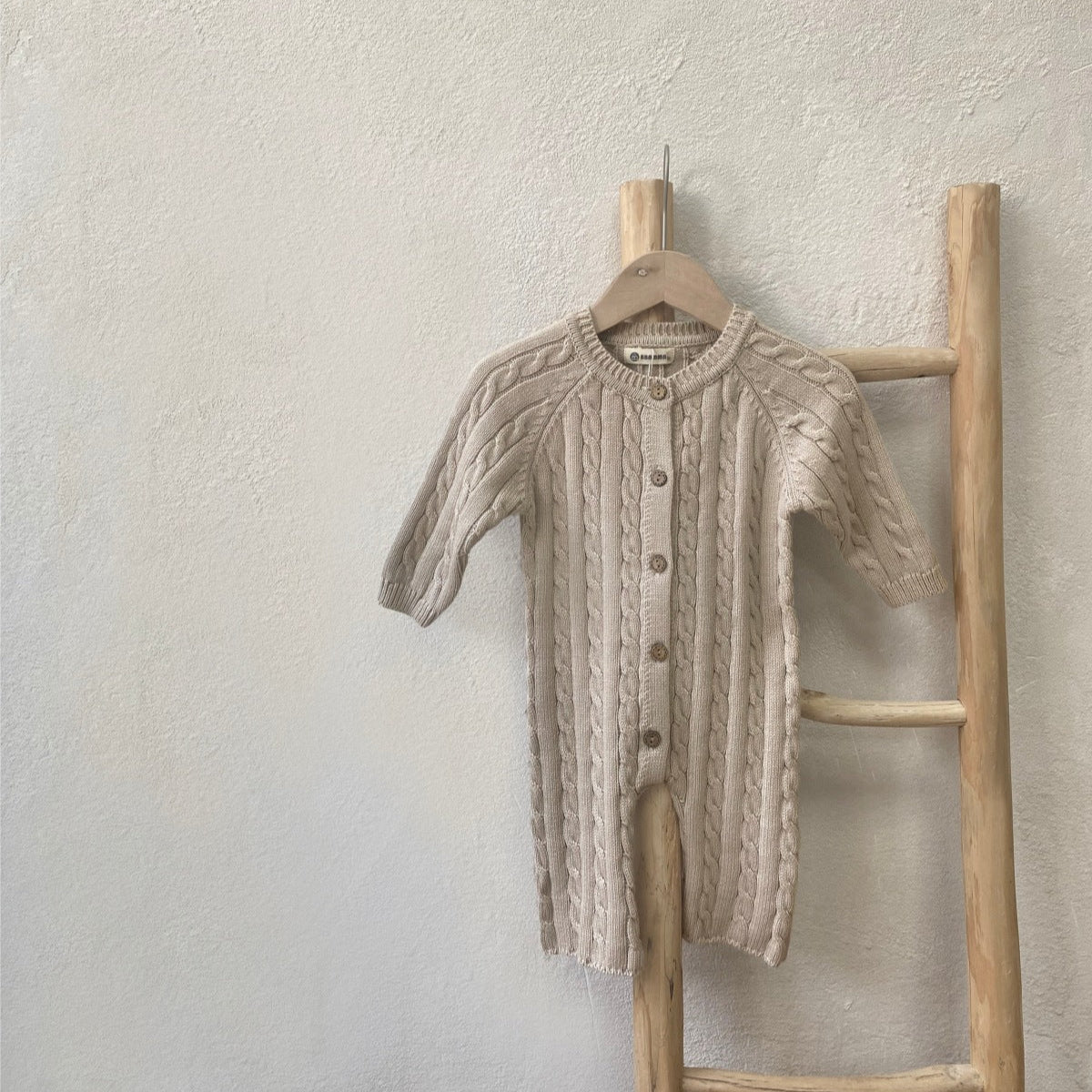 縄編みショコラニットロンパース(3color)