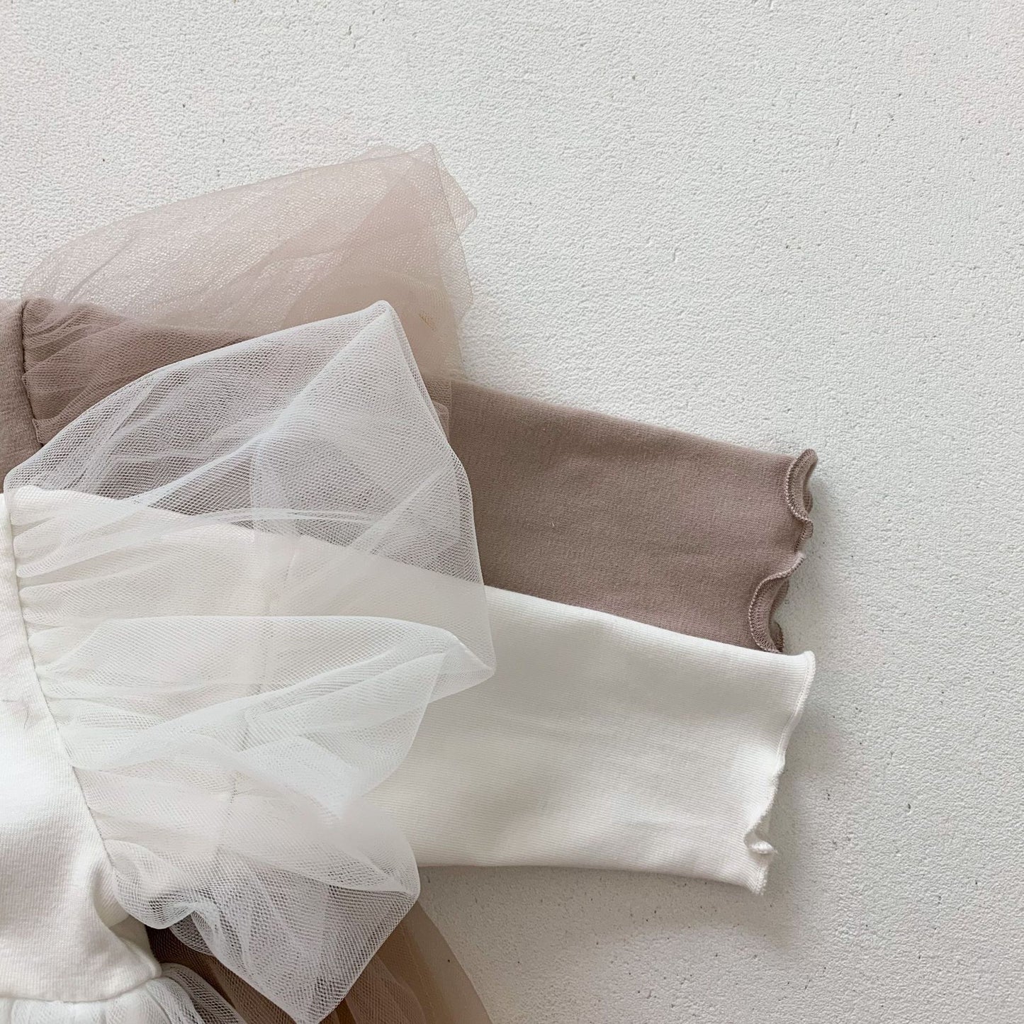 パフスリーブベビーワンピロンパース(2color)