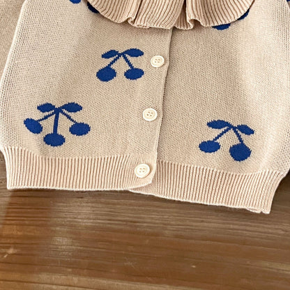 ブルーチェリーニットカーディガン