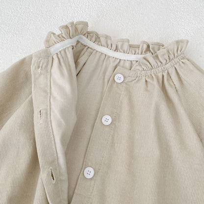 カントリースリーブ刺繍ロンパース(2color)