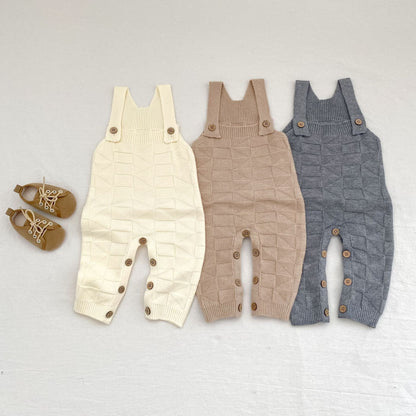 ベビーサロペットロングニット(3color)