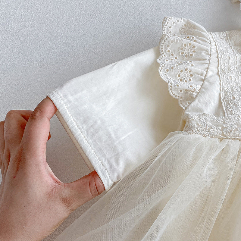 🅽🅴🆆 ヨーロピアンレースチュールロンパースセット