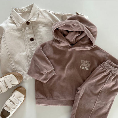 ゆったりフードスウェットセットアップ(2color)