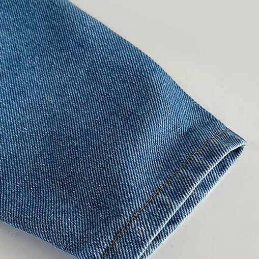 [2color / 59-100] 刺繍ベアデニムロンパース