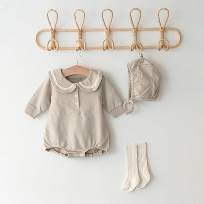 丸襟ラインロンパース(2color)