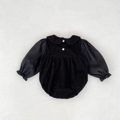 コーデュロイ切り替えロンパース(2color)