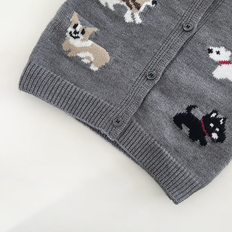 ドッグニットカーディガン