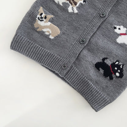 ドッグニットカーディガン