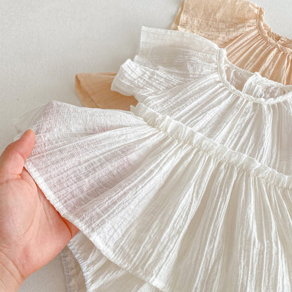 ラウンドネックプリンセスロンパース(2color)