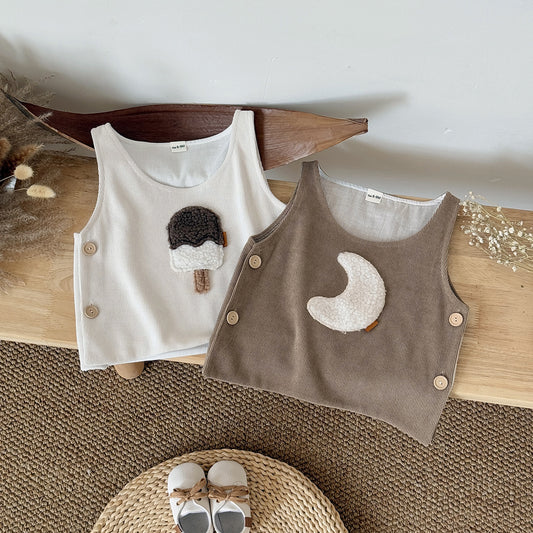 ベビースポットコーデュロイベスト(2color)