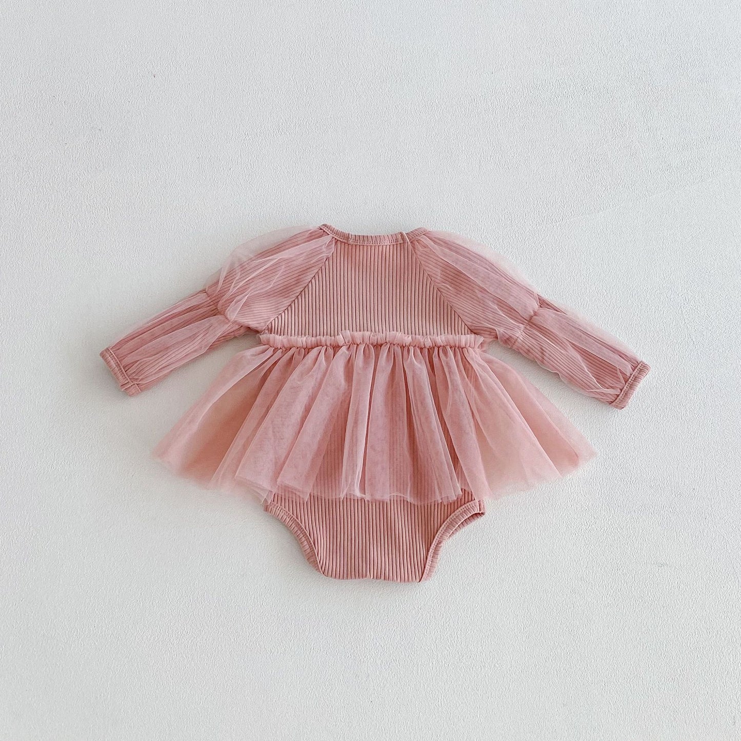 🅽🅴🆆 切替チュールデザインロンパース(2color)