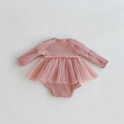 🅽🅴🆆 切替チュールデザインロンパース(2color)