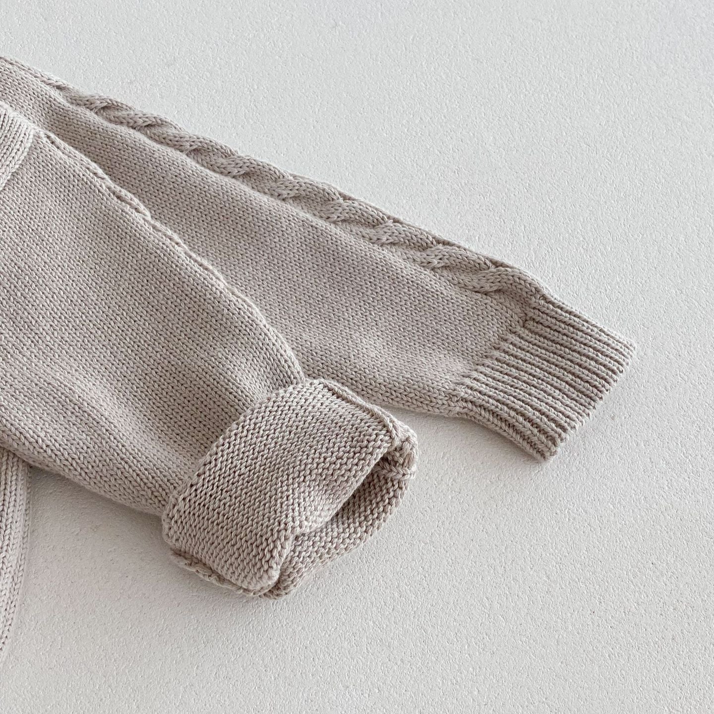 縄編みカントリーニットセットアップ