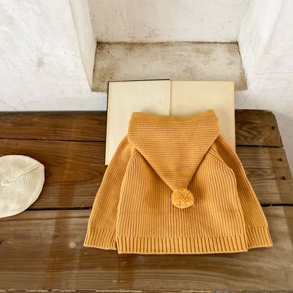 とんがりフードカーディガン(3color)