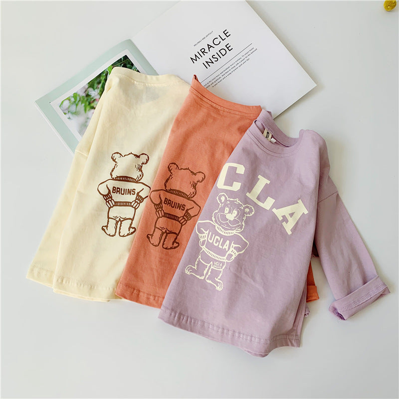 🅽🅴🆆 [3color / 80-130] ラフベアプリントTシャツ