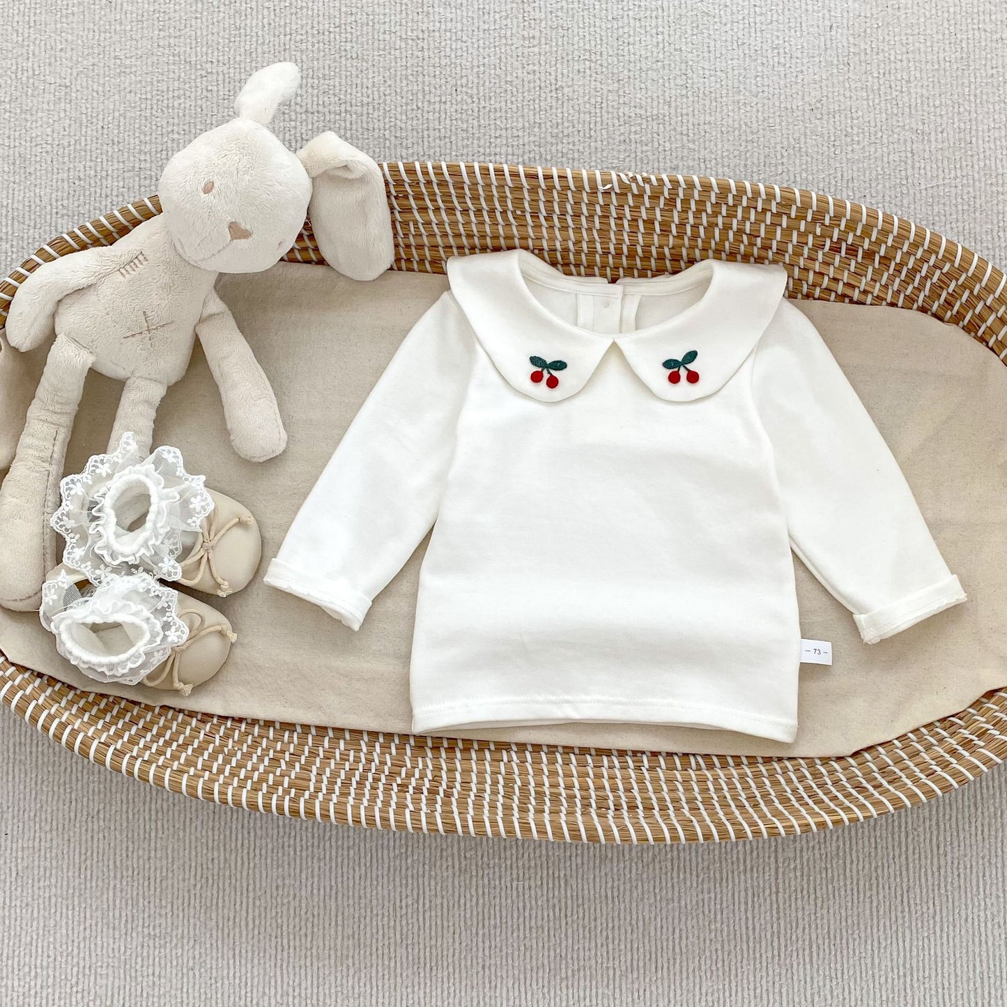 [73-120] カレッジセレモニーさくらんぼトップス&チェックワンピ