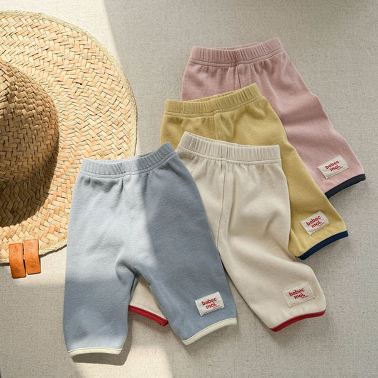 🅽🅴🆆 [4color / 80-130] パイピングカラーリブパンツ