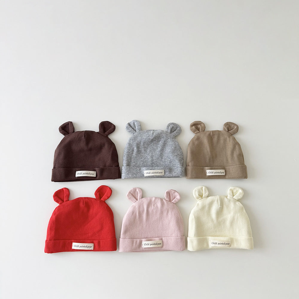 🅽🅴🆆 ベビーコットンくま耳キャップ(8color)