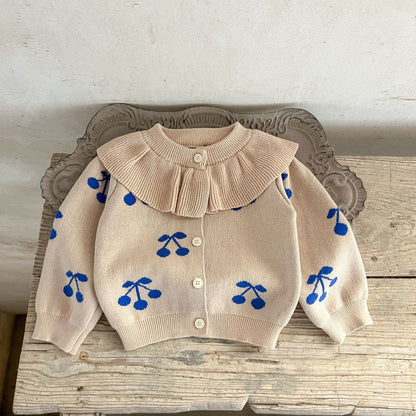 ブルーチェリーニットカーディガン