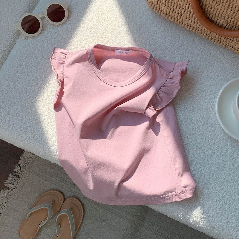 🅽🅴🆆 [11color / 90-140] シンプルフリルノースリーブ