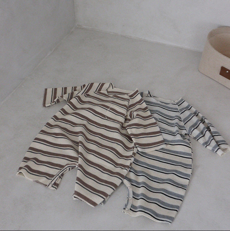 フレンチボーダー長袖ロンパース(2color)