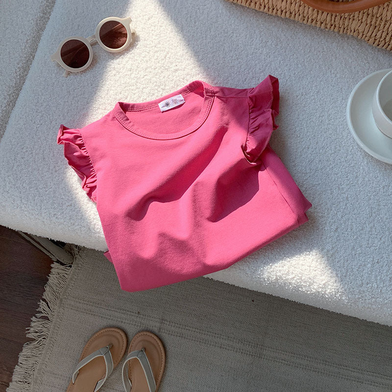 🅽🅴🆆 [11color / 90-140] シンプルフリルノースリーブ