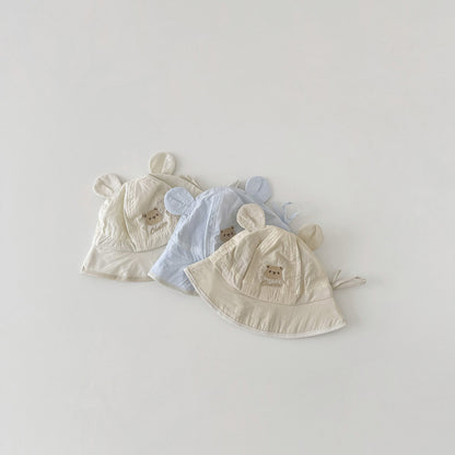 ベビークマ耳チューリップハット(3color)