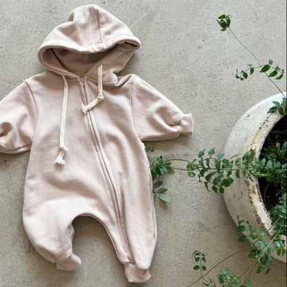 ナチュラルジッパーロンパース(3color)