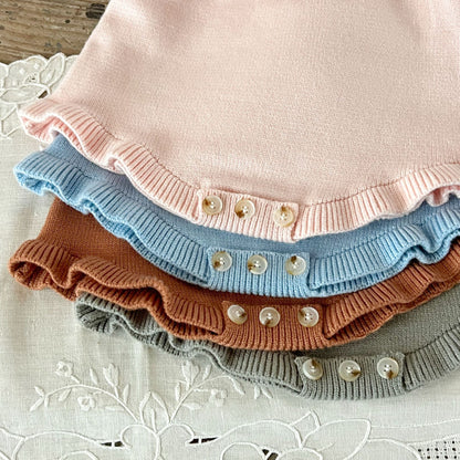 シンプルフリルベビーサロペット(4color)