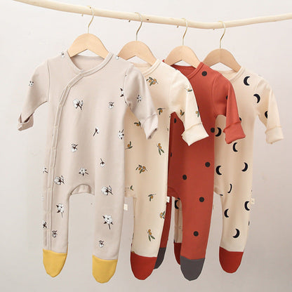 北欧バイカラーベビーロンパースセット(3color)