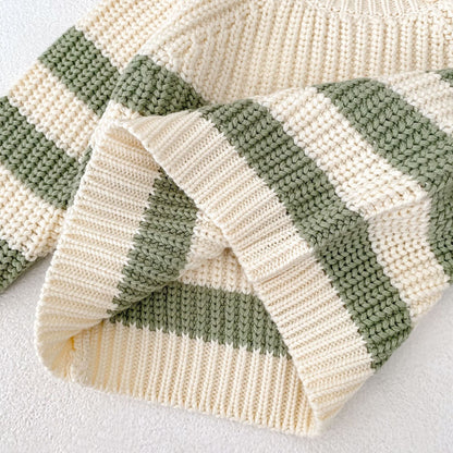 グリーンボーダーニットセットアップ