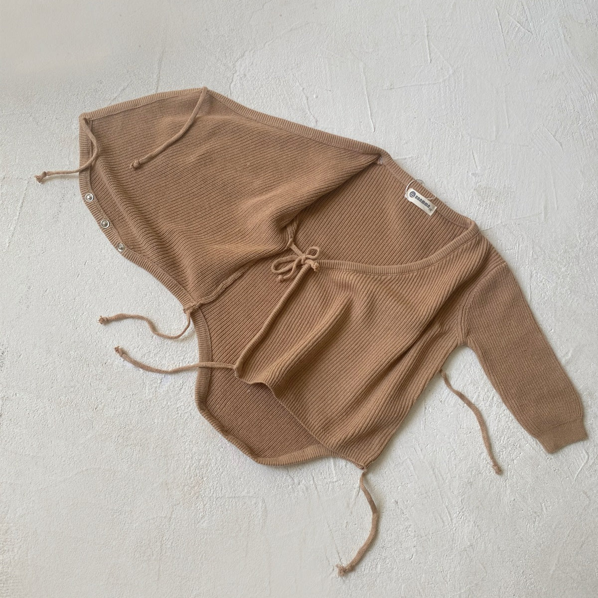 前あきベビーニットロンパース(2color)