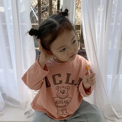 🅽🅴🆆 [3color / 80-130] ラフベアプリントTシャツ