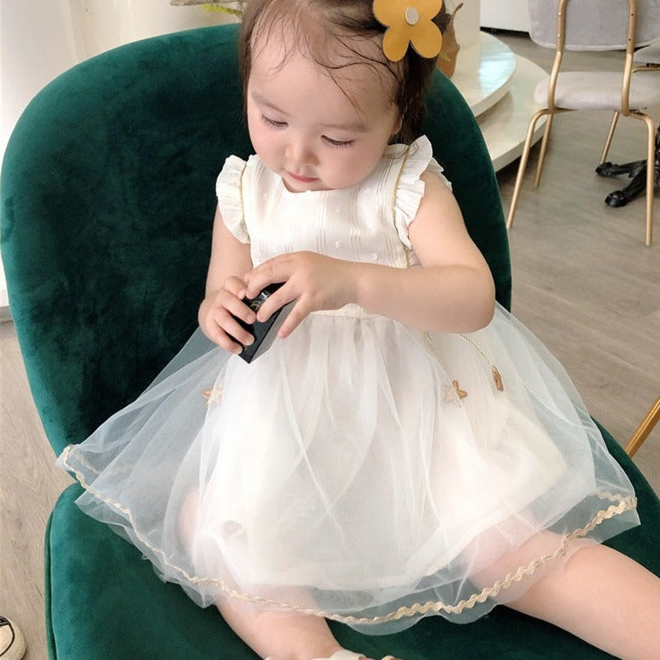 ［再販売］ノースリーブフリルレースドレス