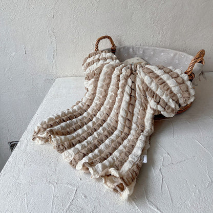 ぽこぽこストライプワンピース