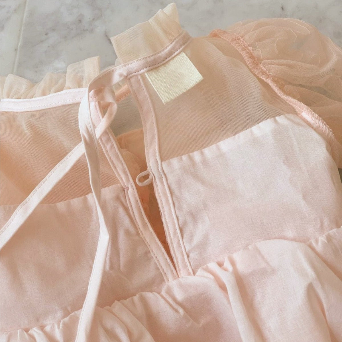 フラワーローズチュールワンピース(2color)