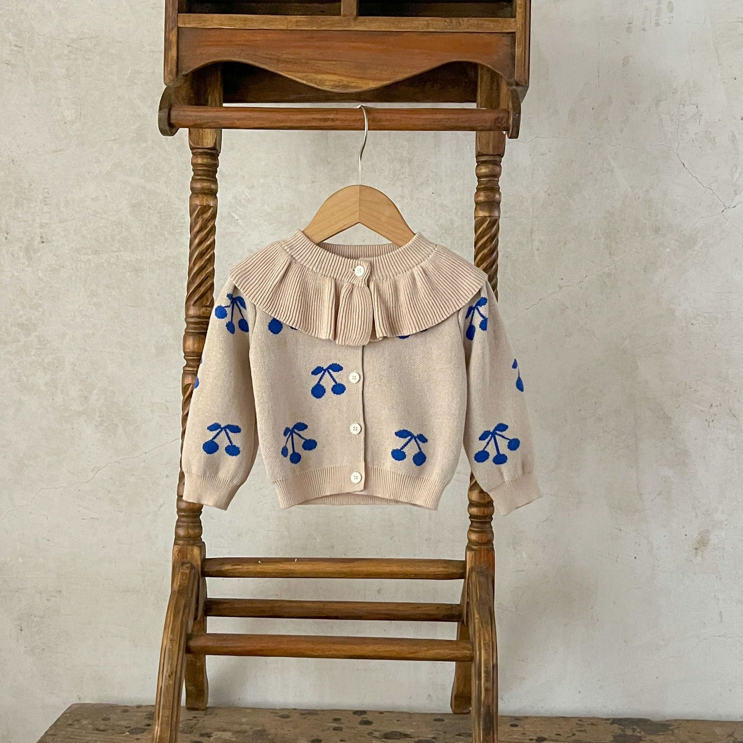 ブルーチェリーニットカーディガン