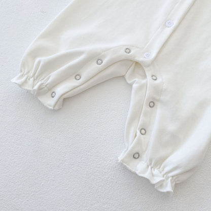 フロントレースホワイトロンパースセット