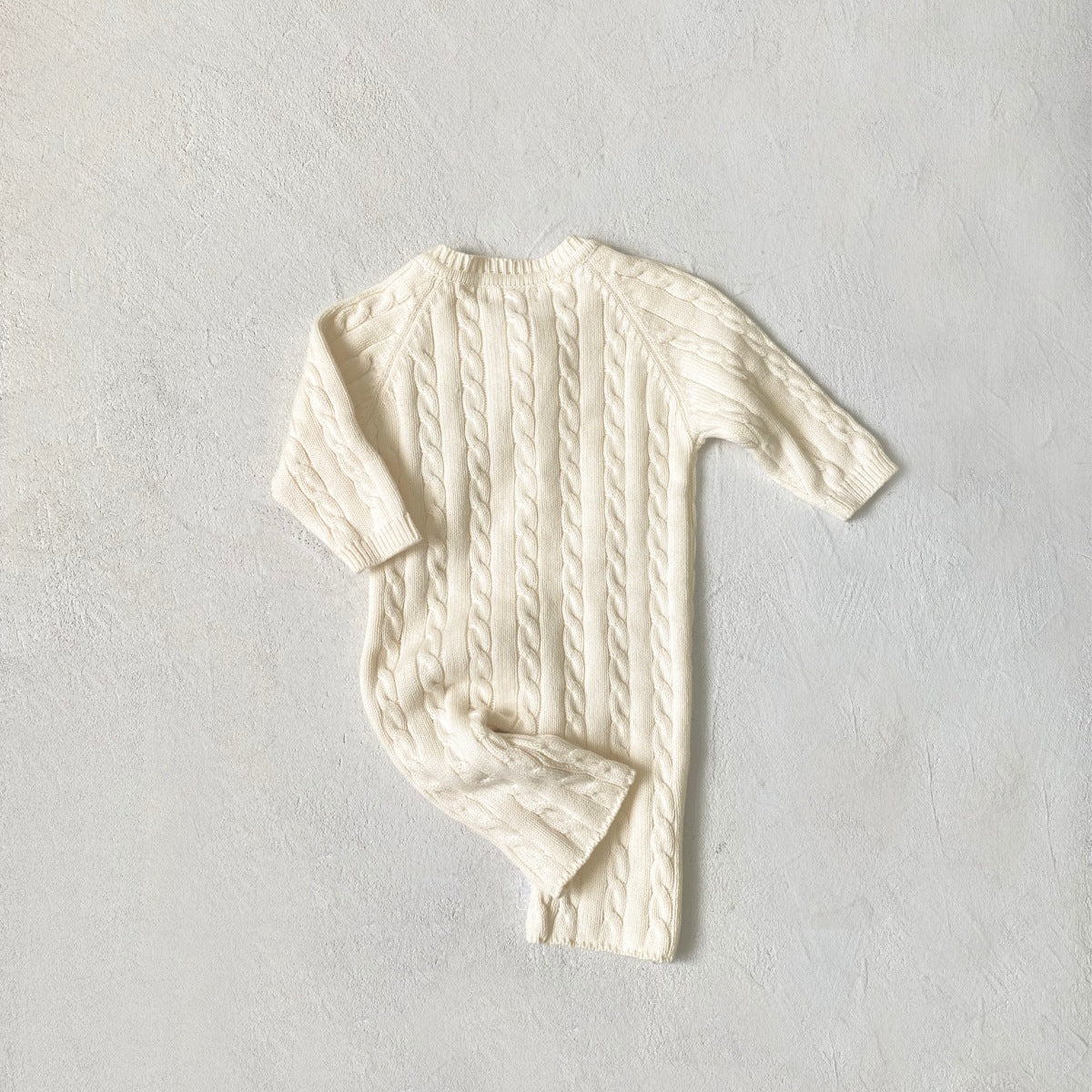 縄編みショコラニットロンパース(3color)