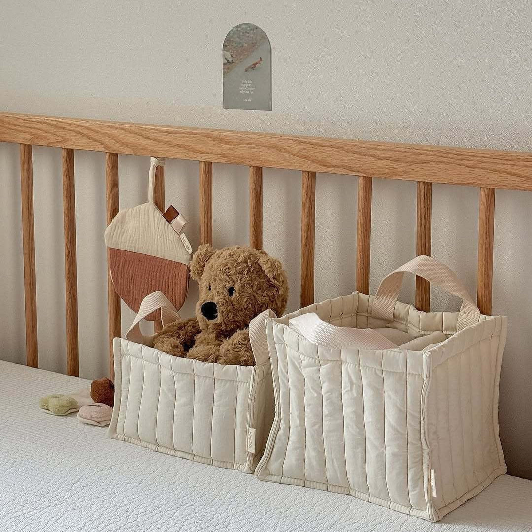 ナチュラルキルティングベビーバスケット(2size)