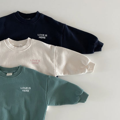[3color / 80-130] バックプリントスウェットトップス