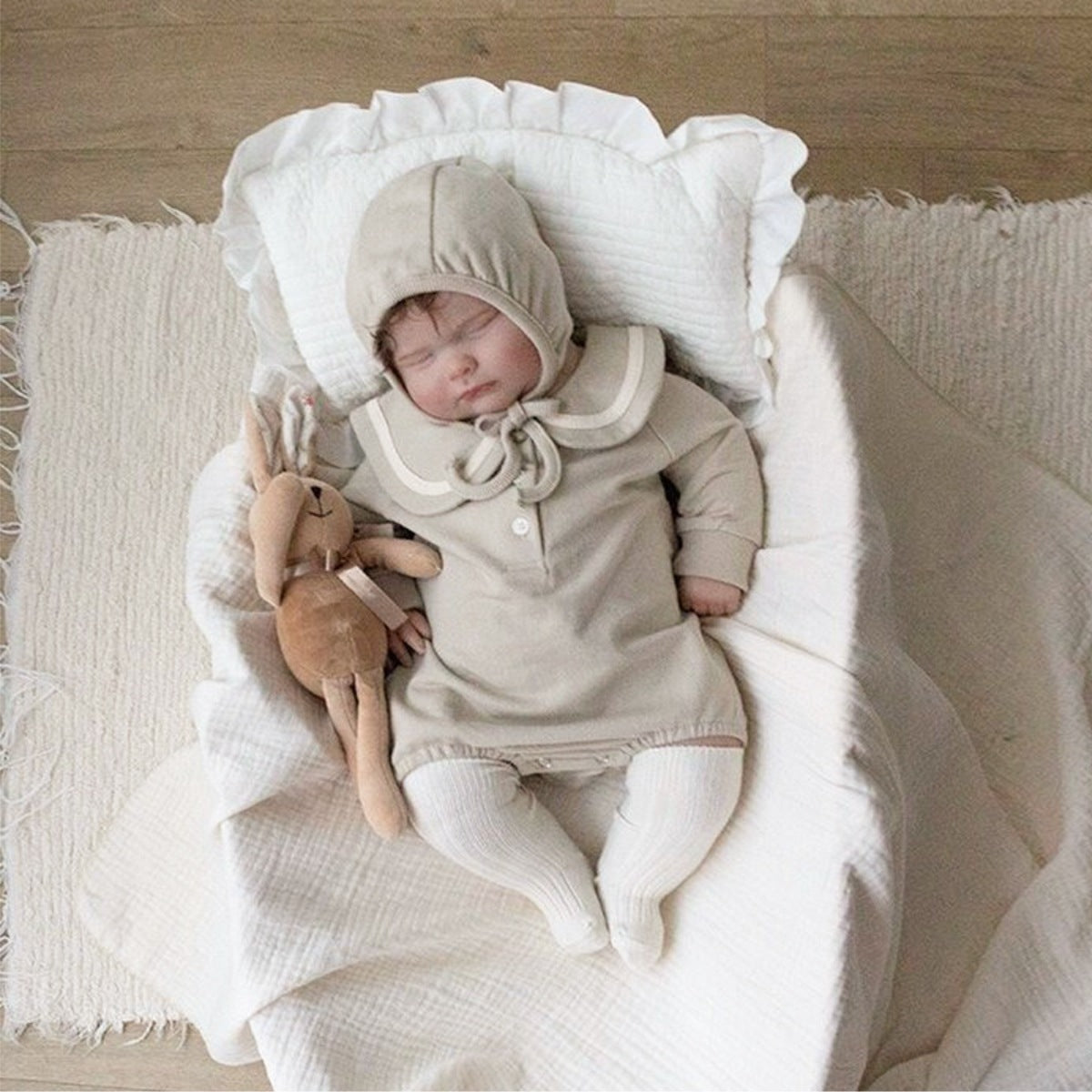 丸襟ラインロンパース(2color)