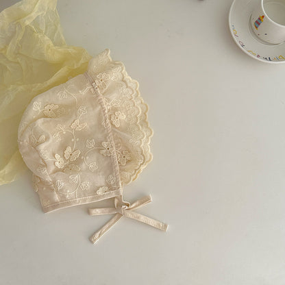 ベビーレースデザインボンネット(4color)