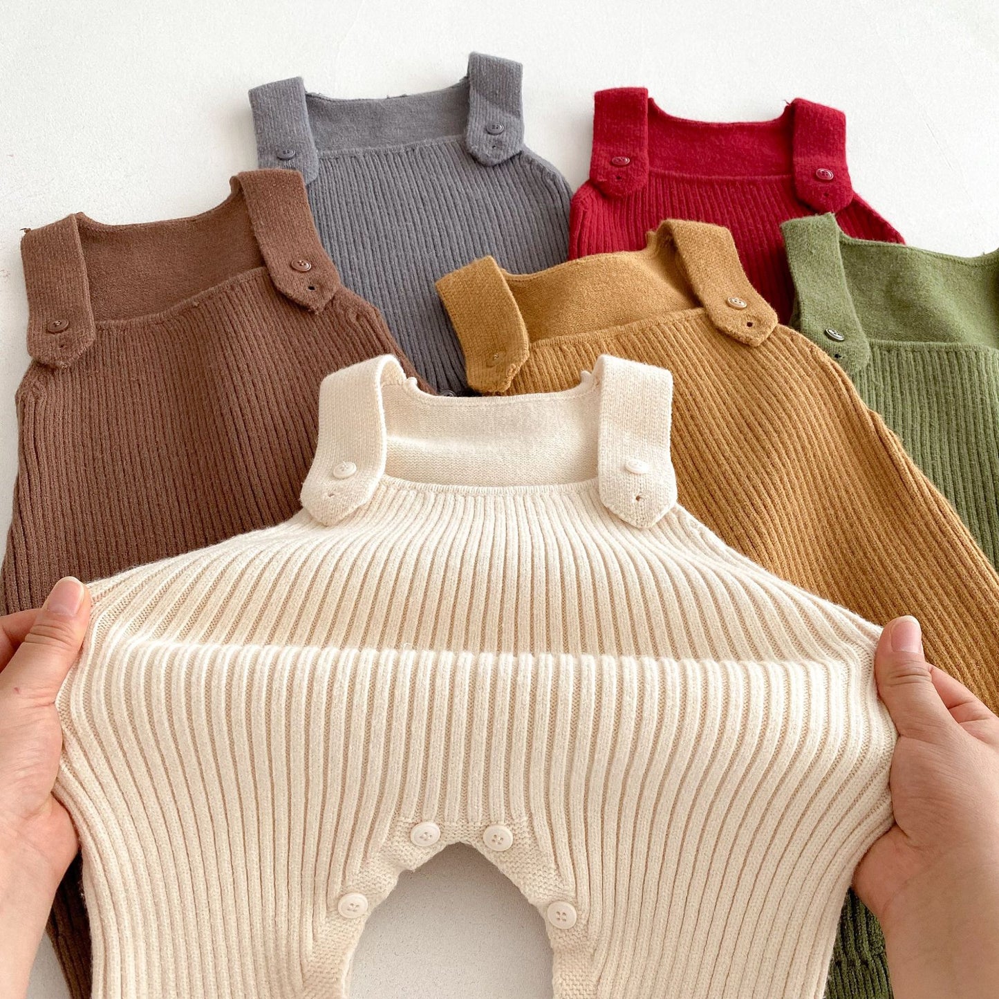 北欧ニットオーバーオール(6color)